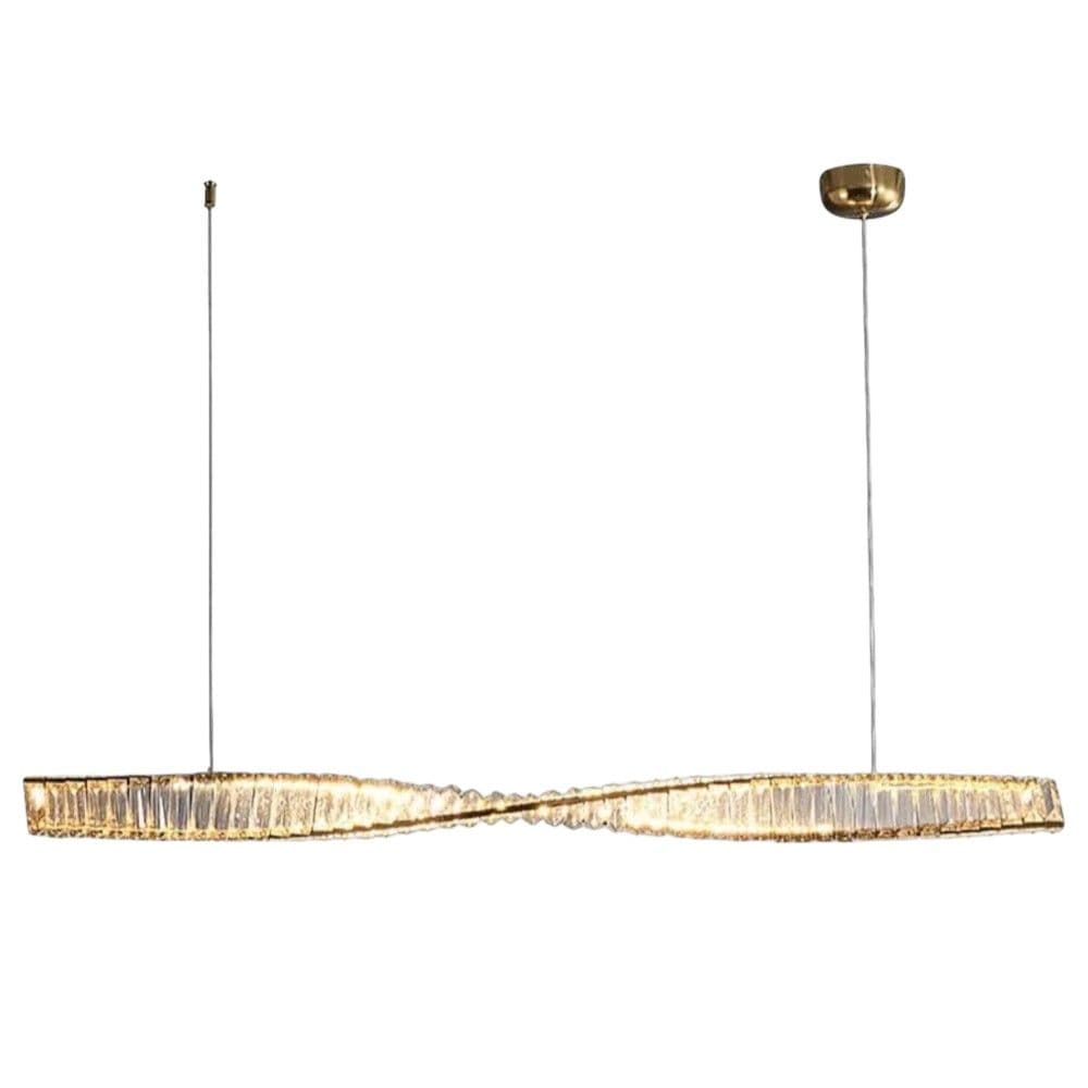 Ndricues I varur LED, 50W, 4100lm, L.100cm, metal/kristal, gold