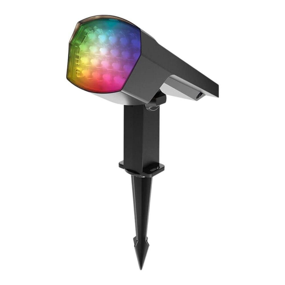 Ndricues toke me panel diellor, 12W, 300lm, RGB, plastik, e zeze, IP65, 18x10x30cm