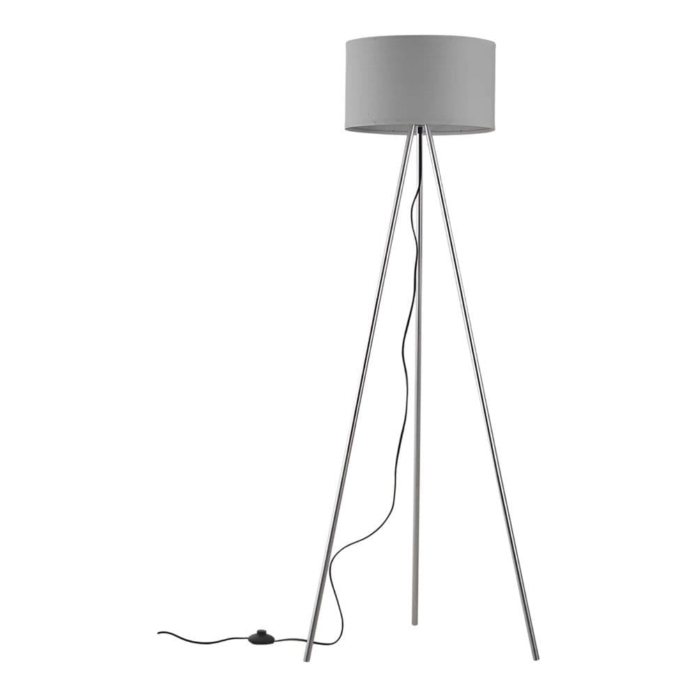 Ndricues pedan, E27, metal/tekstil, D.38cm, H.155cm, gri