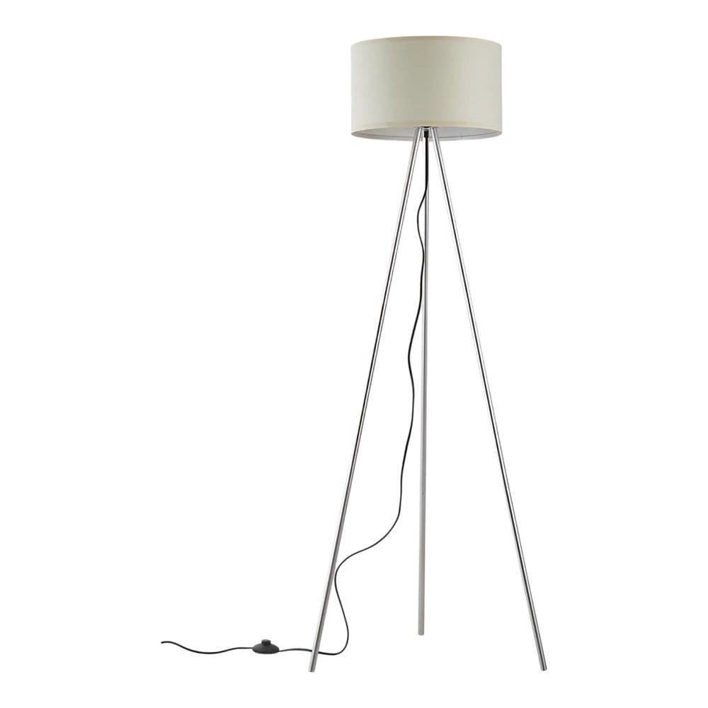 Ndricues pedan, E27, metal/tekstil, D.38cm, H.155cm, bezhe