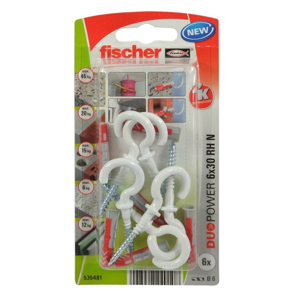 Fischer upa plastike universale DUOPOWER 6 x 30 & vida grep te veshra plastik L 4.5 x 63