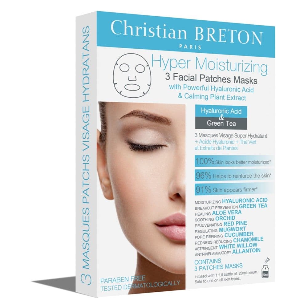 Maskë celuloze për trajtimin e fytyrës, Christian Breton Hyper Moisturizing, 3 copë
