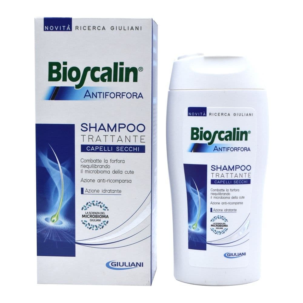 Shampo për flokë të thatë, me efekt kundër zbokthit, Bioscalin