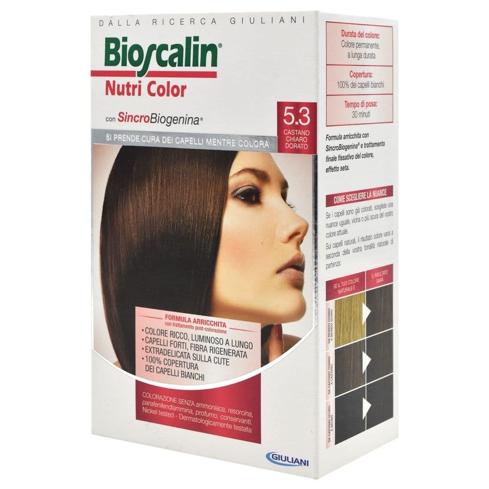 Bojë flokësh me përmbajtje bimore, Bioscalin® 5.3 Golden Light Brown