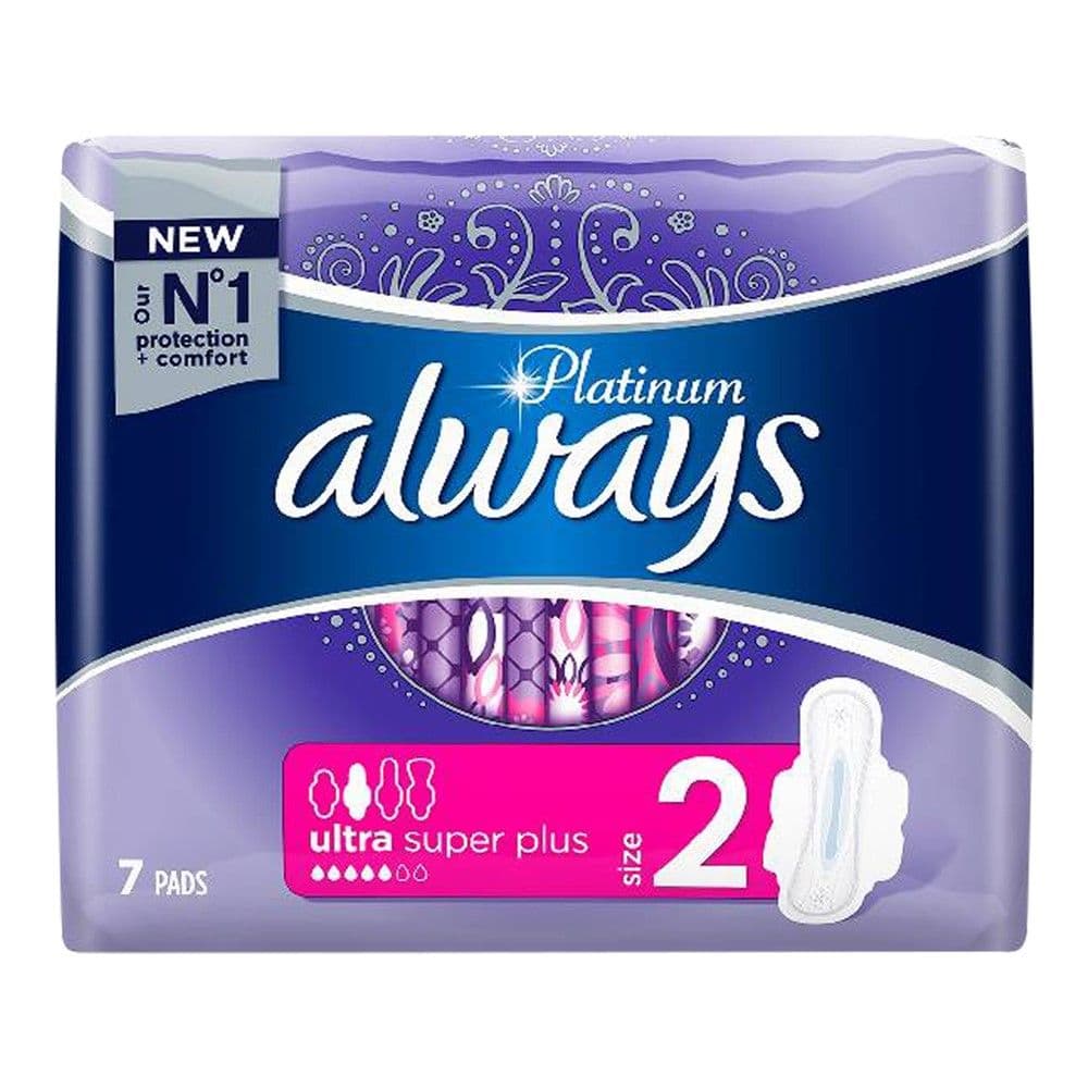 Peceta higjienike, Platinum Collection Ultra Normal Plus Size 2, Always, 7 copë