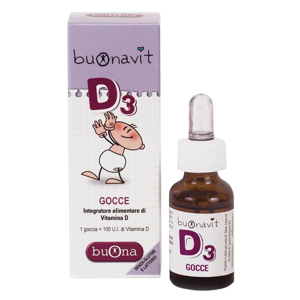 Suplement ushqimor me pika, me një formulë të pasuruar me vitaminë D, Buonavit D3
