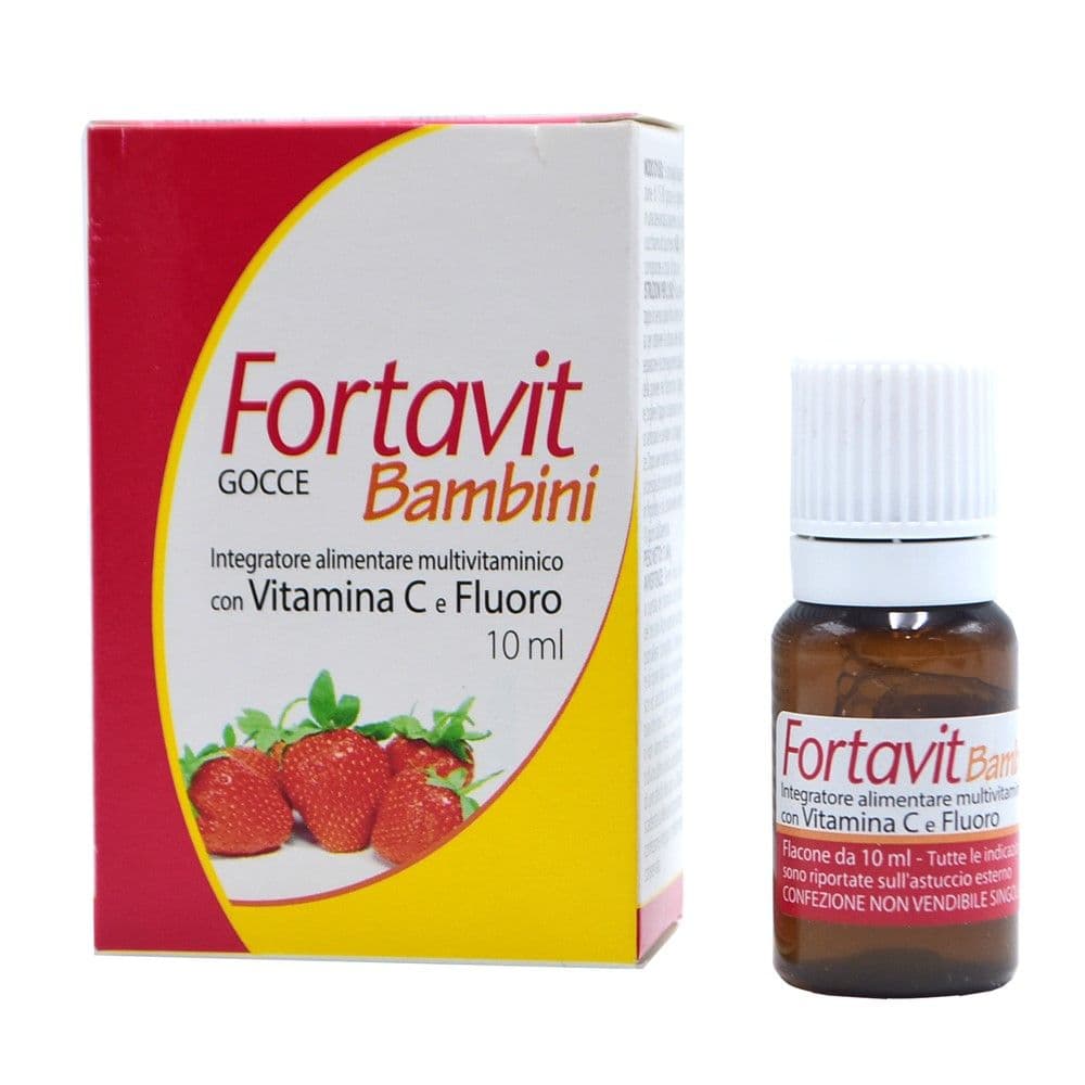 Suplement ushqimor multivitaminë me pika, për fëmijë, Fortavit, me vitaminë C dhe fluor