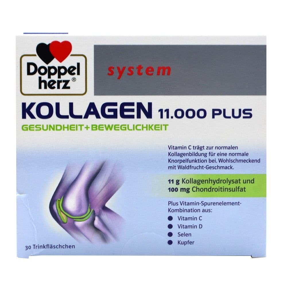 Suplement ushqimor për mirëmbajtjen e kockave dhe muskujve, DoppelHerz Collagen 11000
