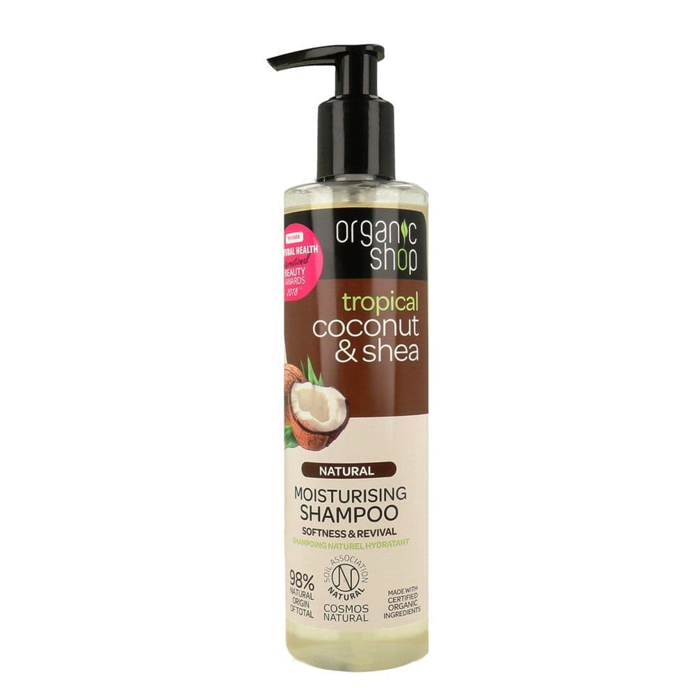 Shampo hidratuese për flokët, Coconut & Shea Butter, Organic Shop, 280 ml