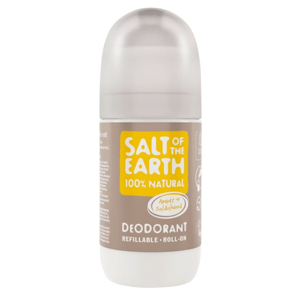 KRIPË E TOKËS - DEODORANT NATYROR ROLL-ON 75ml - RIMBIKUESHËM - ABER & DRU SANDALI