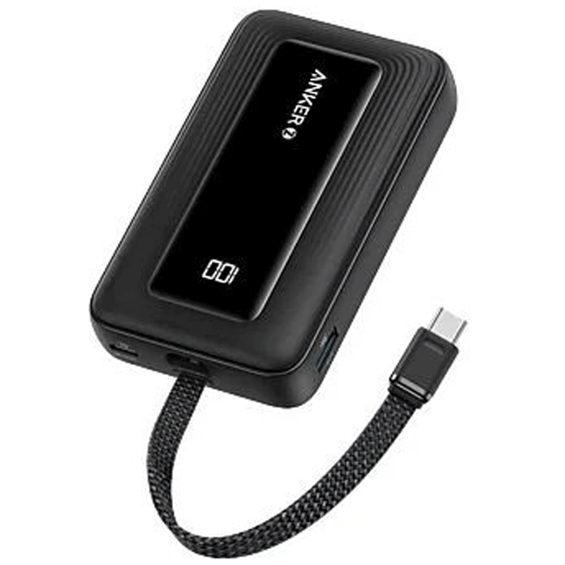 POWERBANK ANKER 10K 30W KABELL USB-C BLACK